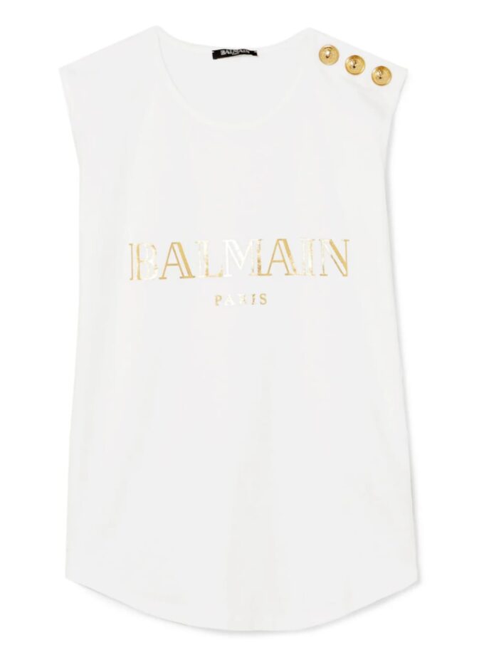 Balmain white Logo Tank  EU34